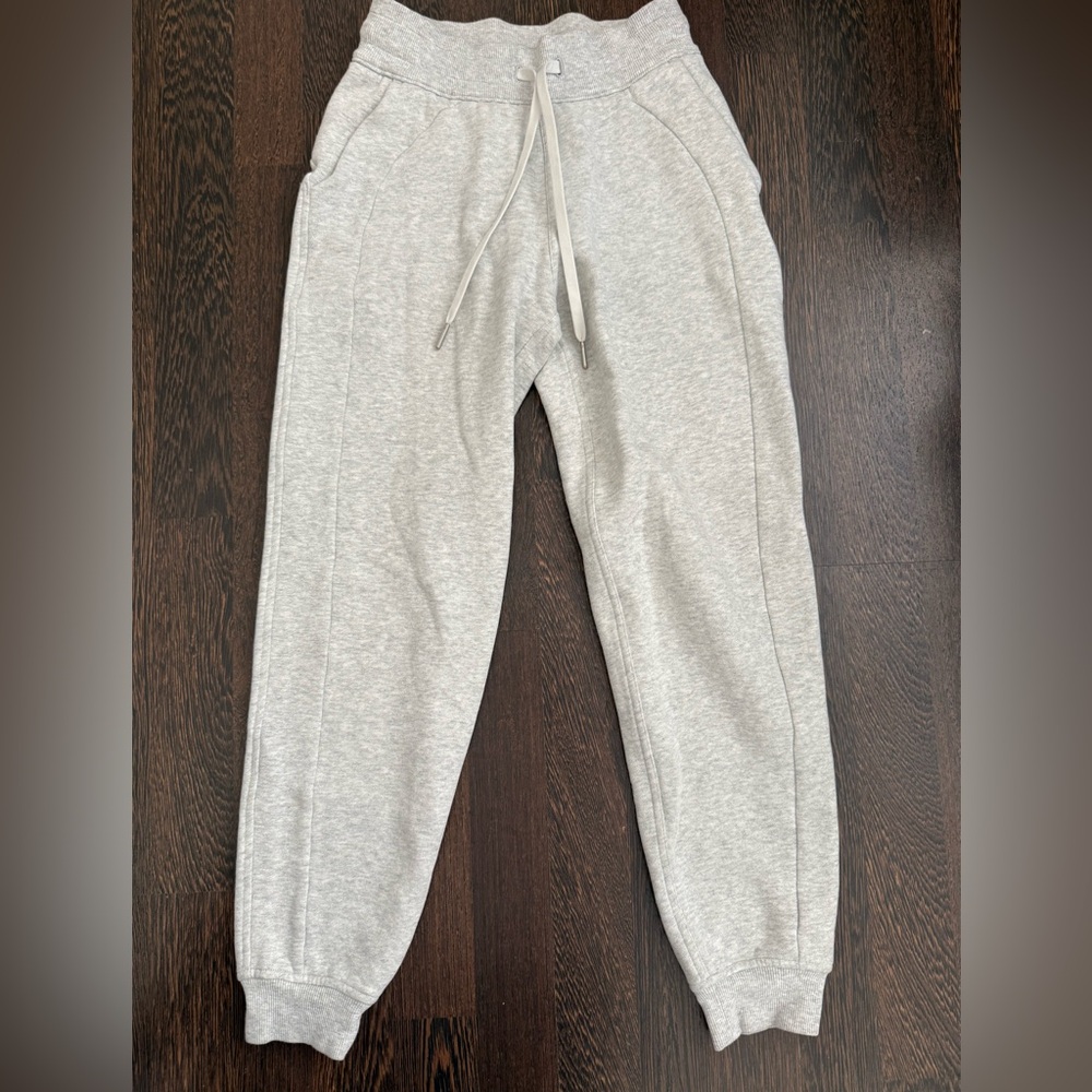 lululemon athletica Light Gray Track Pants Joggers